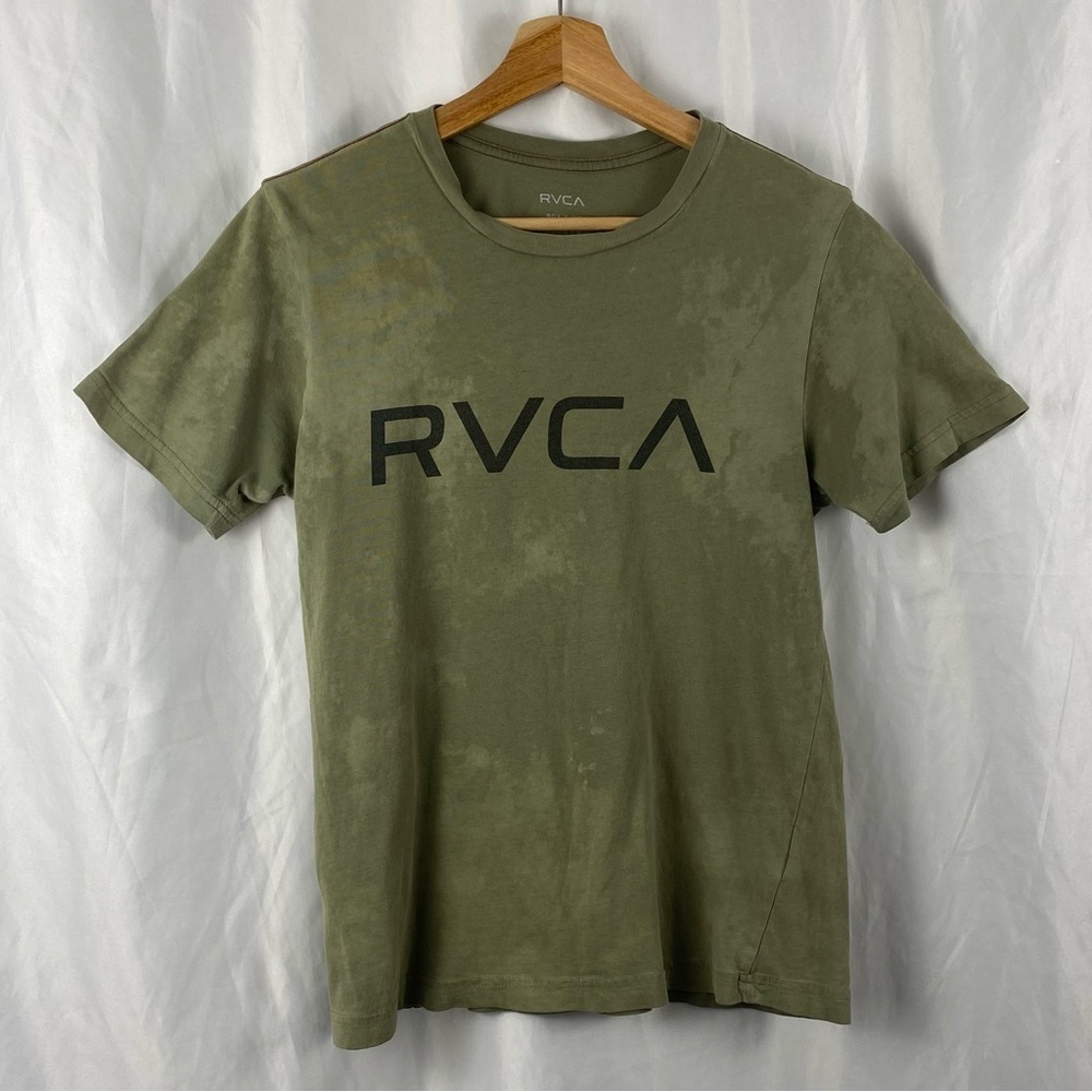 RVCA Boy’s Fit Army Green Short Sleeve Tee Size Large